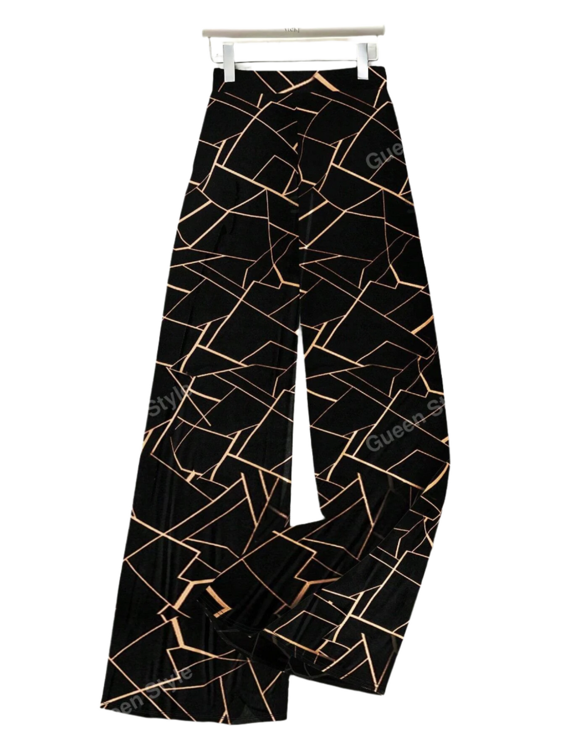 Geometric Print Loose Wide Leg Pants