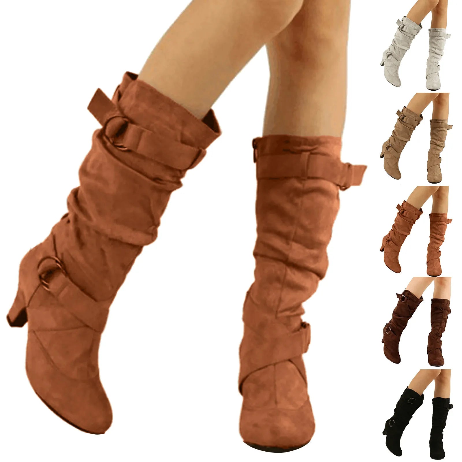 Classic Mid Heel Mid-Calf Boots