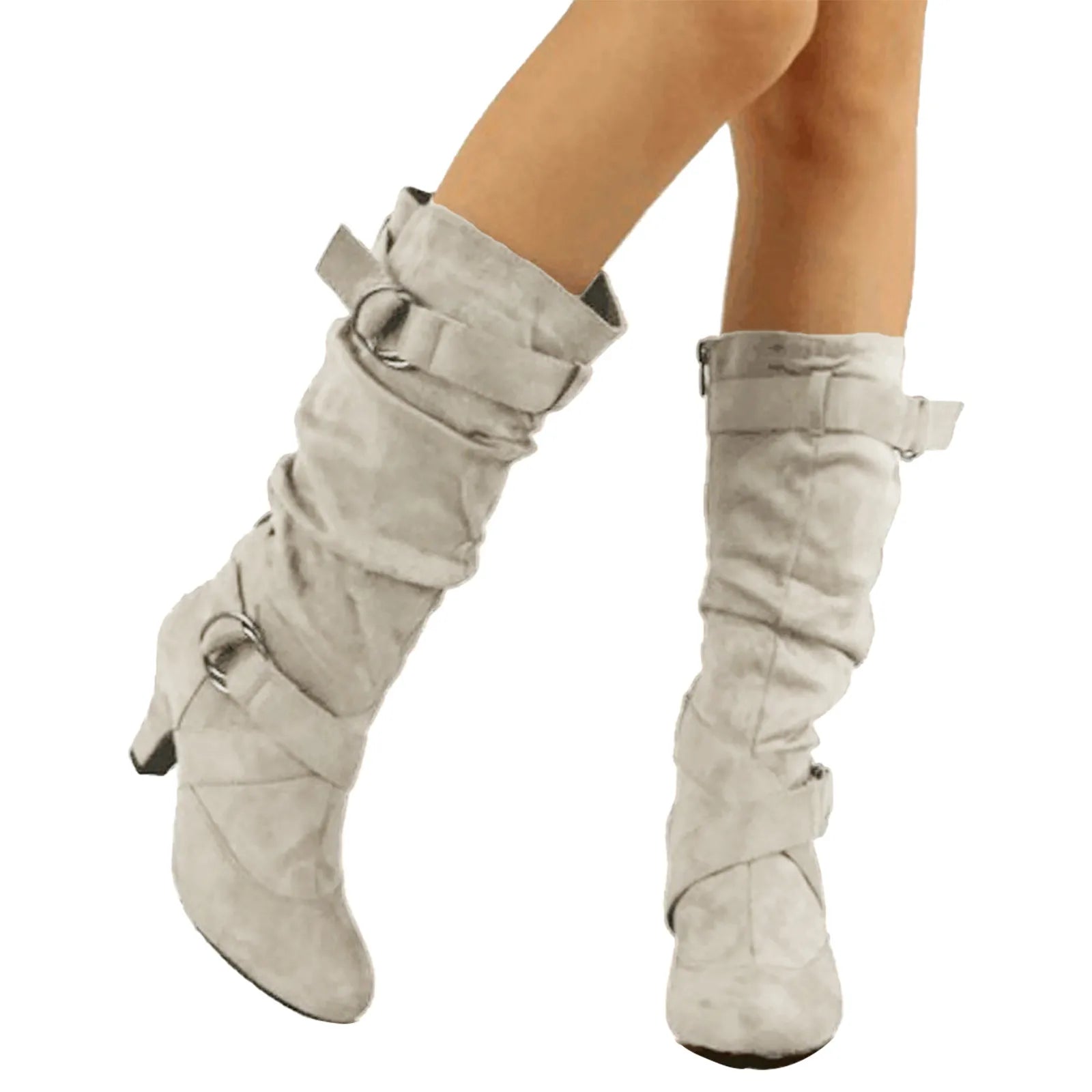 Classic Mid Heel Mid-Calf Boots