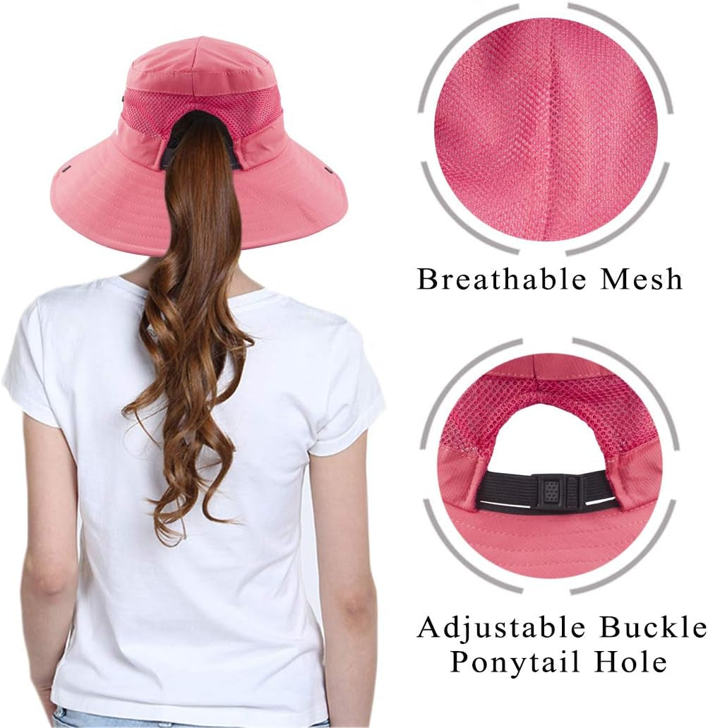 Breathable UV Protection Ponytail Sun Hat – Perfect for Beach Days, Trips &amp; Outdoor Fun