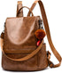 Chic & Secure PU Leather Backpack 