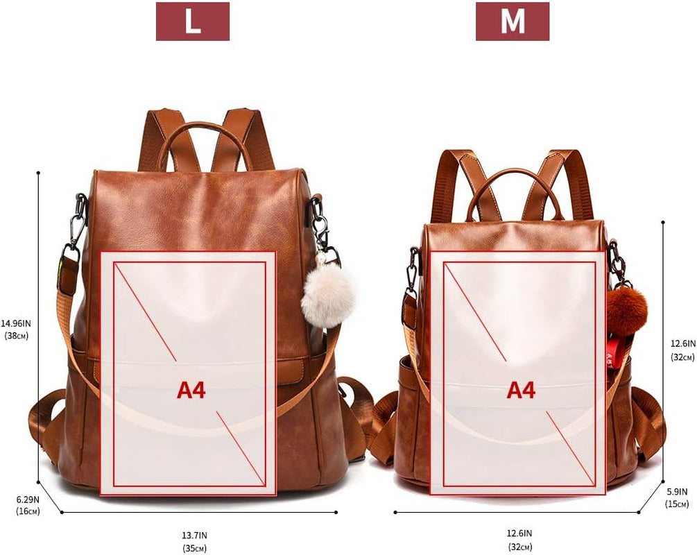Chic &amp; Secure PU Leather Backpack 