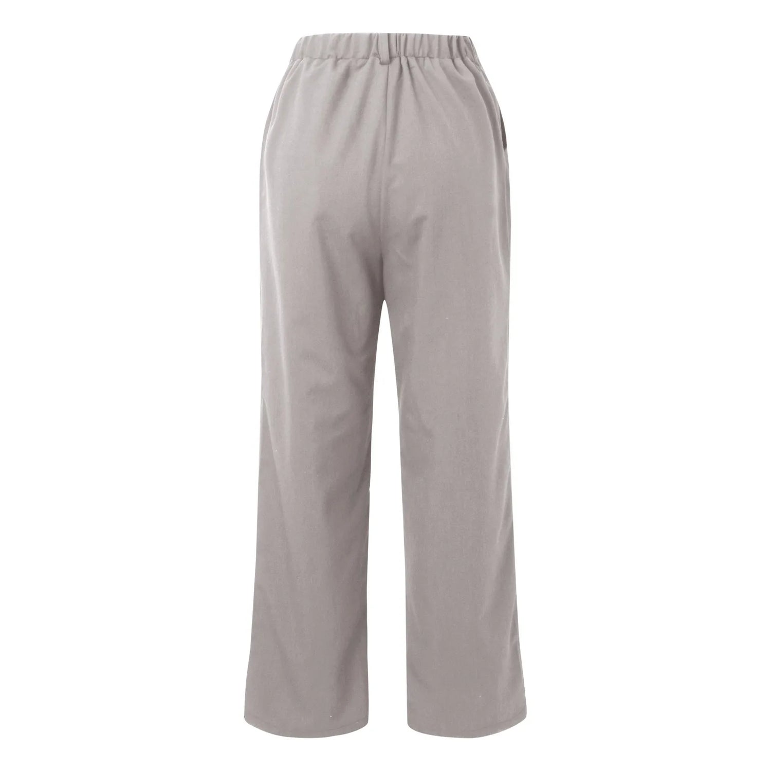 Solid Wide Leg Pants for Woman Work Business High Waisted Pants Office Elastic Trousers Casual Streetwear Womens&