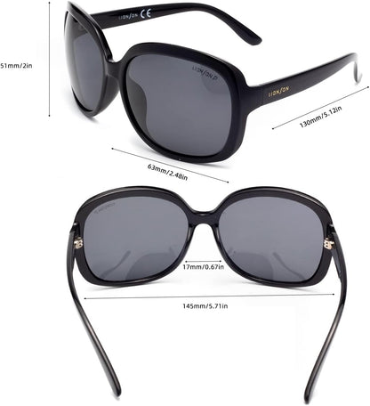 Oversized Polarized Uv Protection Sunglasses