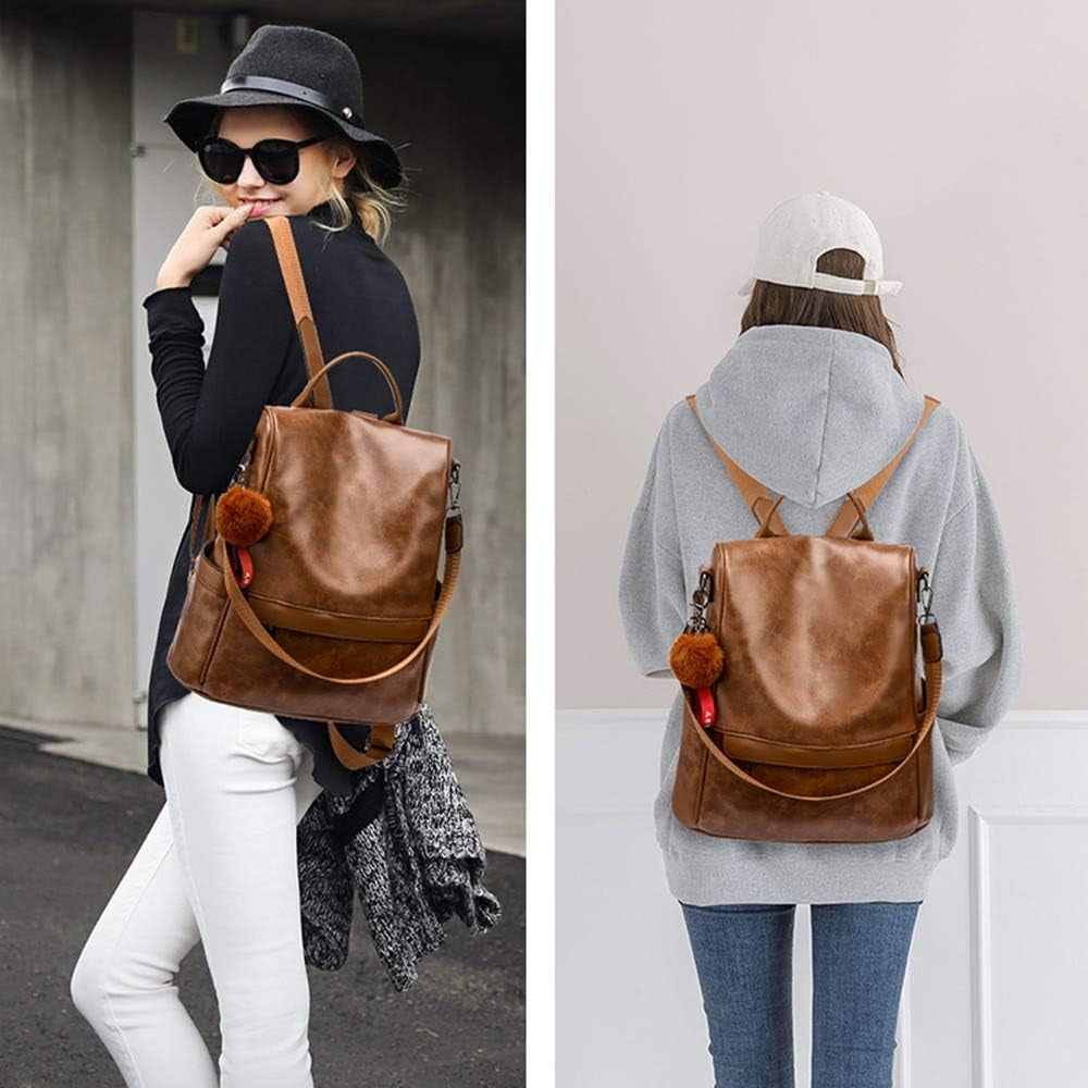 Chic &amp; Secure PU Leather Backpack 