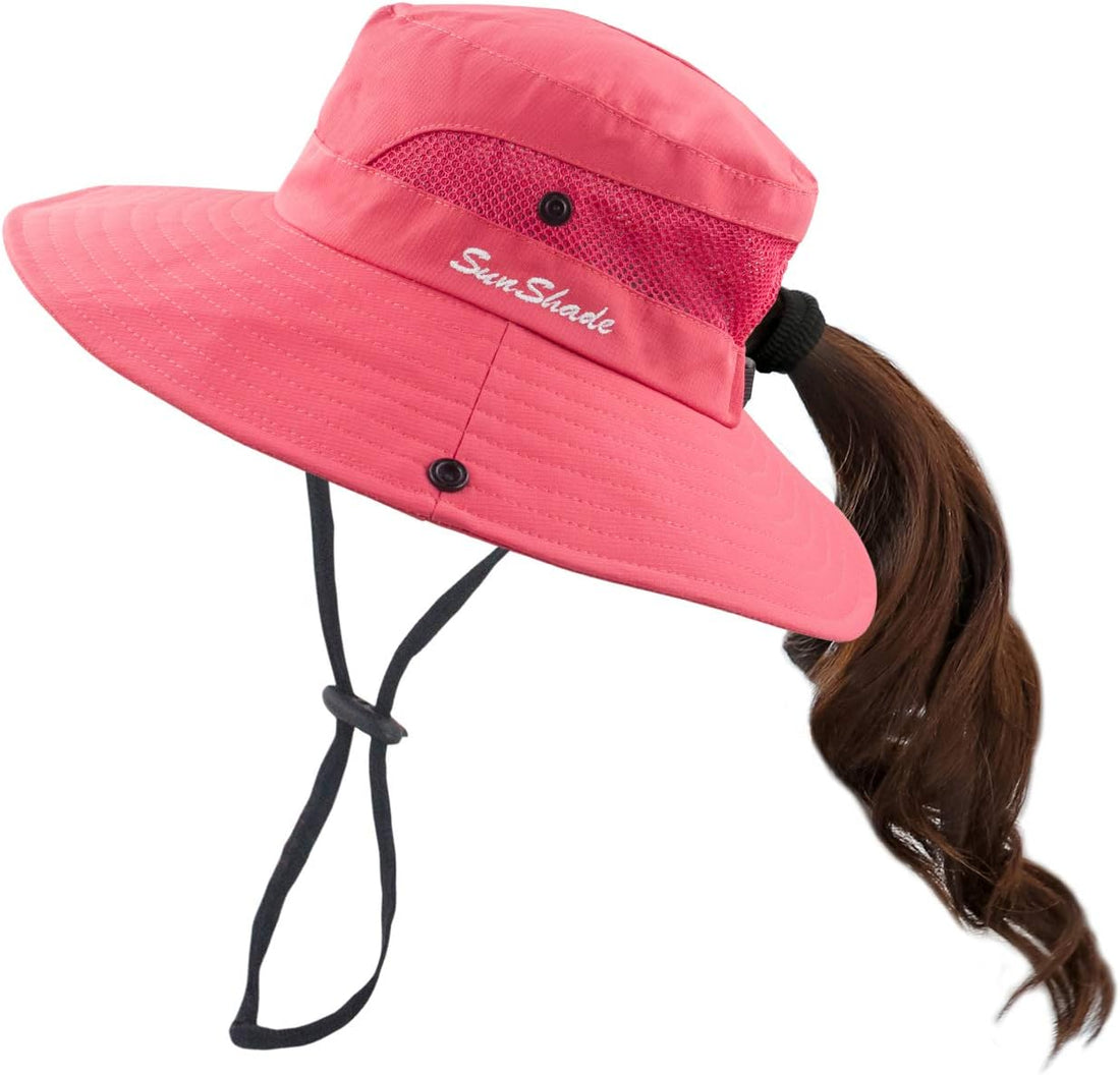 Breathable UV Protection Ponytail Sun Hat – Perfect for Beach Days, Trips &amp; Outdoor Fun