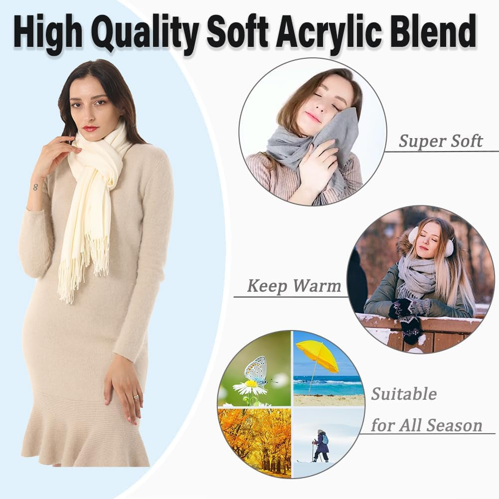 Womens Scarf Pashmina Shawls and Wraps for Evening Dress Wedding Bridesmaid Gift