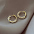 Elegant French Imitation Pearl Circle Hoop Earrings 