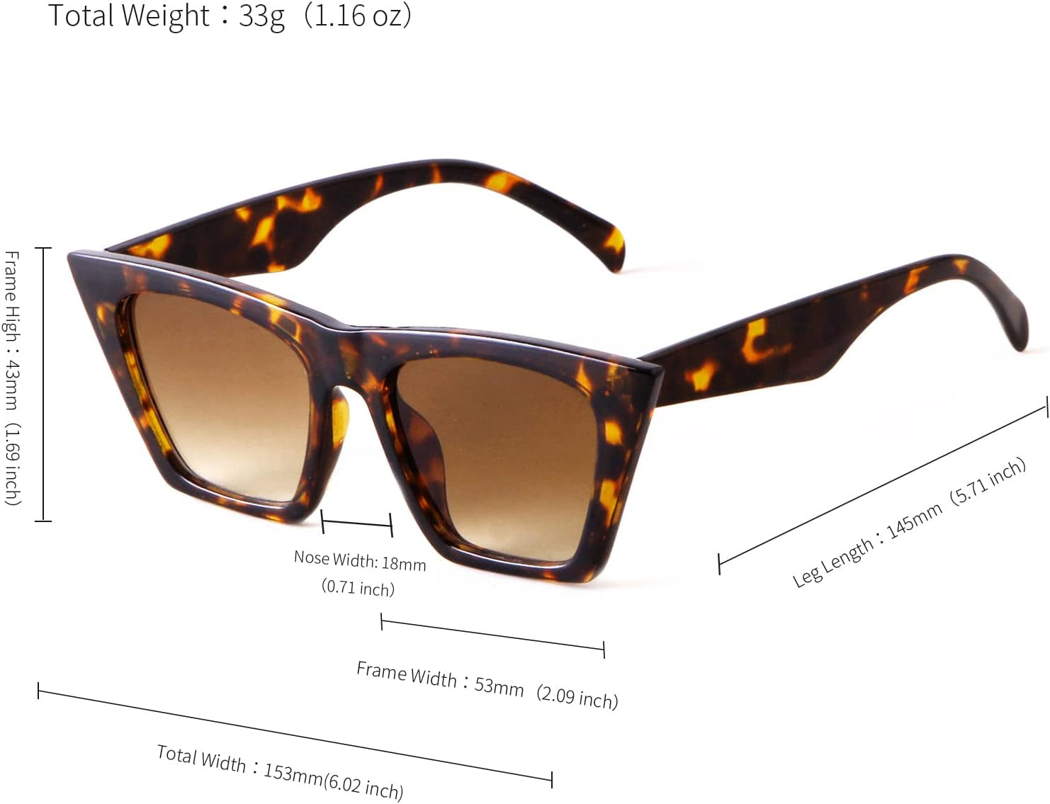 Cat Eye Square Sunglasses