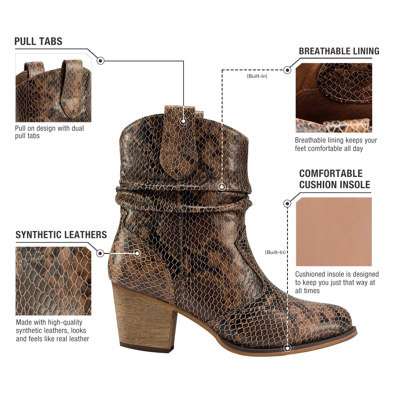 Serpentine Mid-Calf Cowgirl Boots